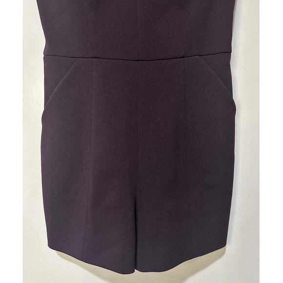 Ted Baker Nuada Cap Sleeve Deep Purple Jeweled Elegant Romper Size 4 US NWOT - Picture 7 of 15